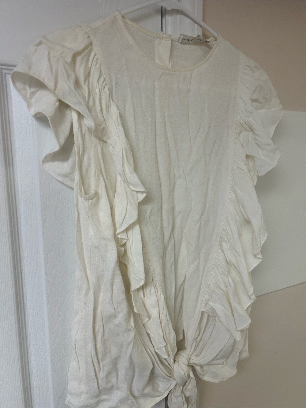 Frame Ruffle Crepe Blouse - Picture 2 of 6